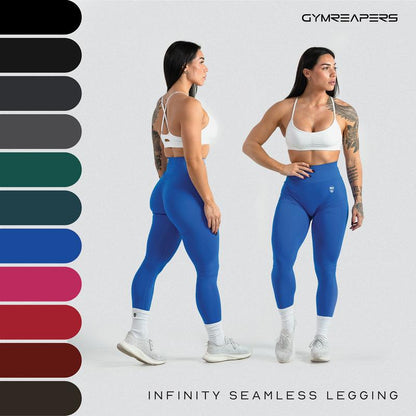 Gymreapers Infinity Seamless Workout Gym Leggings Ultra Comfortable Moisture Wicking Four Way Stretch Fit Back Scrunch Leggings for Women Activewear Skinny Yoga Bottoms High Waist