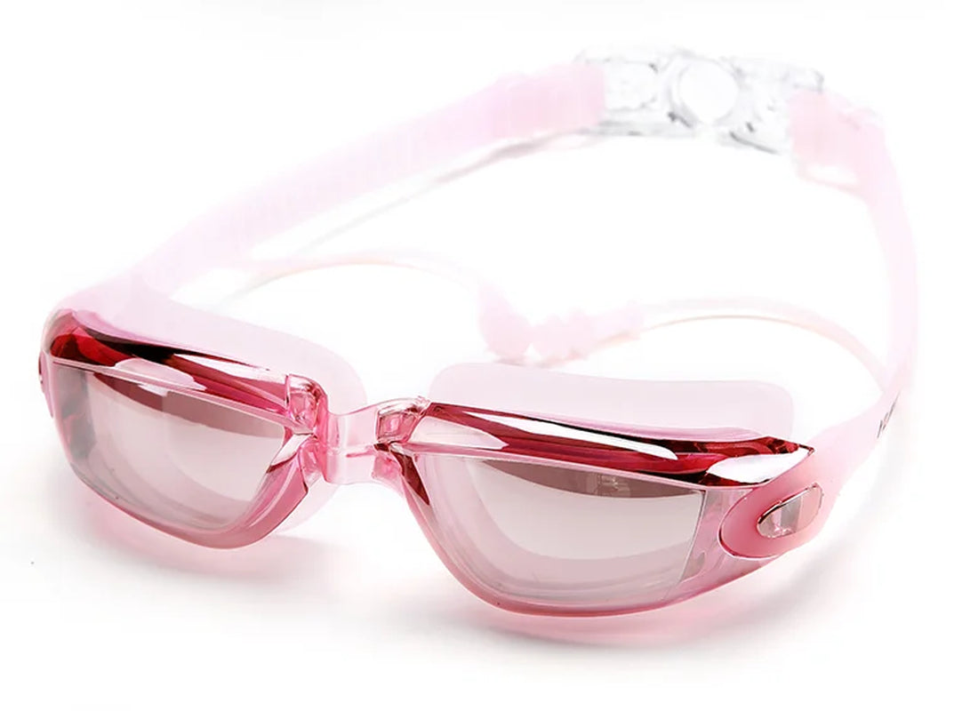 Electroplating Swimming Glasses Myopia Swimming Pool and Professional Waterproof Earplug Swimming Water Formula Glasses Diving