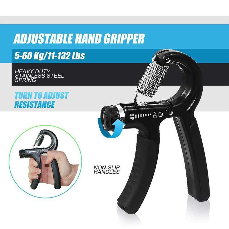 Hand Grip Strengthener Kit 5 Pack Forearm Grip Adjustable Resistance Hand Gripper, Gripper ,Forearm Veins,Finger Exerciser, Finger Stretcher,Grip Ring Stress Relief Grip Ball for Athletes, Boyfriend Gift